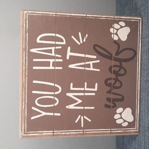 Dog Theme Box Wall Sign Shelf Sitter Love Dogs Canine Dog Mom Puppy Cute *As Is*